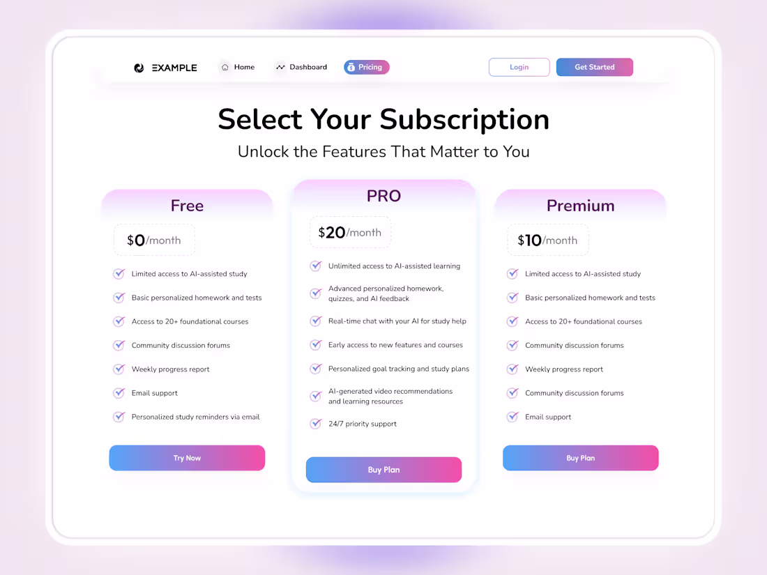Cover image for Gradient Pricing Cards for SaaS Products