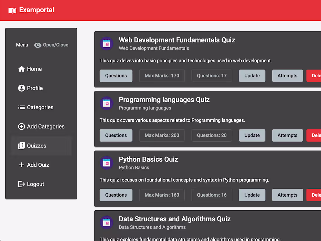 Cover image for Exam Portal