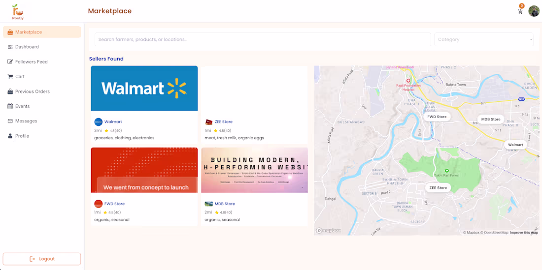 Cover image for Interactive marketplace for Fruit and