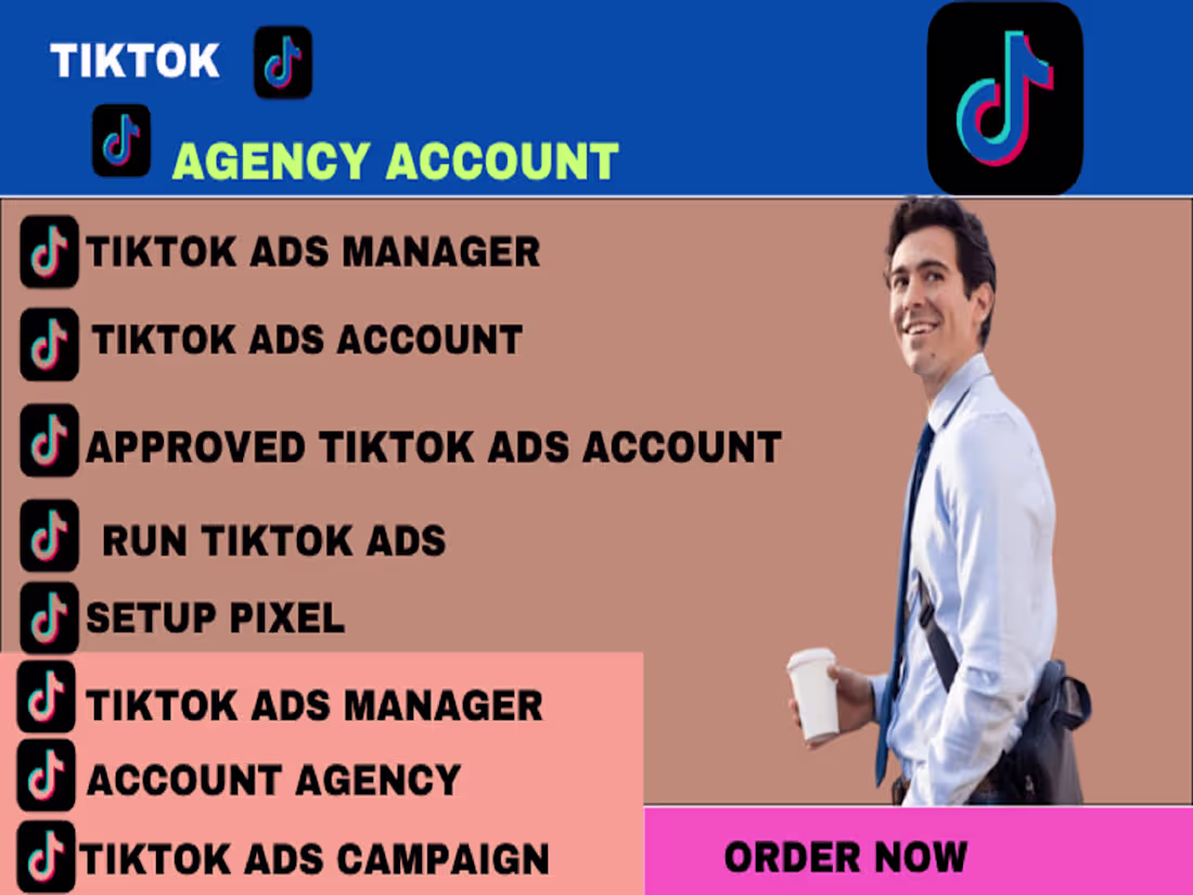 Cover image for I will create verified tiktok agency ads account