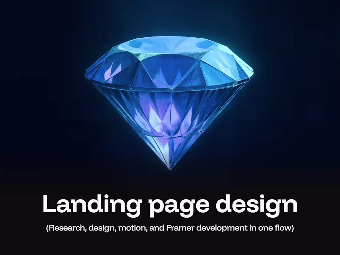 Cover image for Landing page design + Framer development