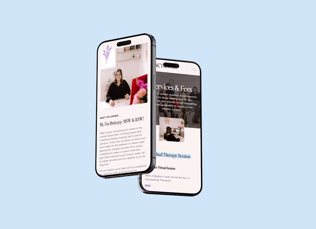 Cover image for Branding + Web Design for a therapy clinic