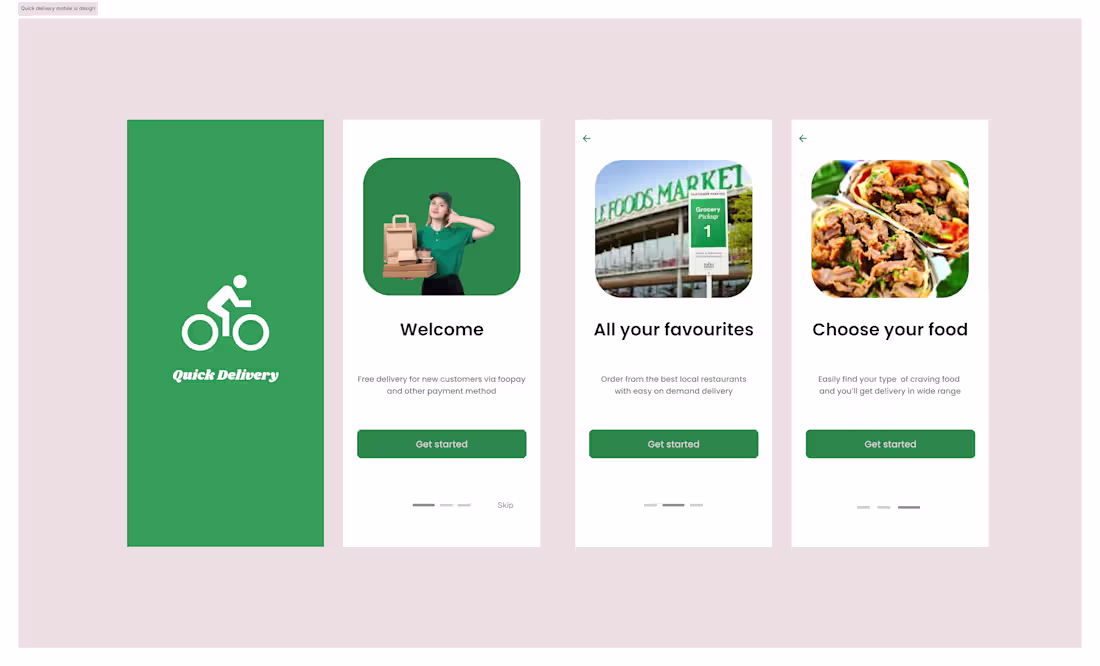 Cover image for Food delivery app (Splash and Onboarding Screen)