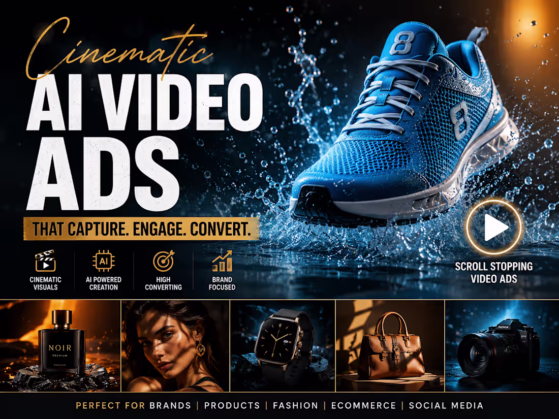Cover image for Create Cinematic AI Video Ads, Product Commercial & Brand Promos