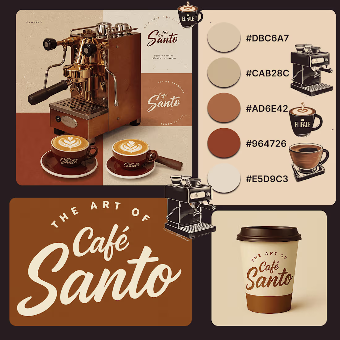 Cover image for branding of Cafe Santo 
