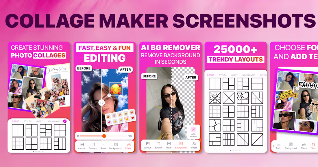 Cover image for Collage Maker App Screenshots for