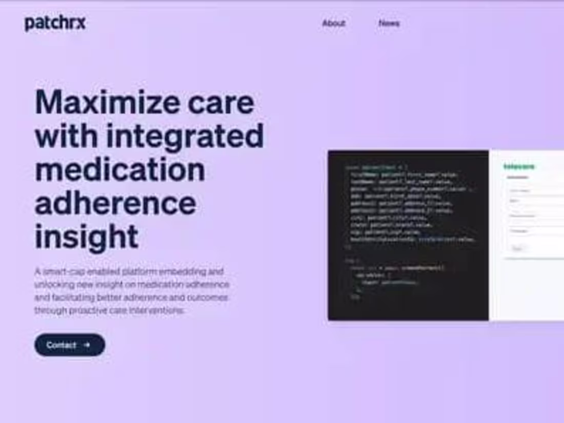 Cover image for PatchRX - Landing Page for Investors & Press Release Destination