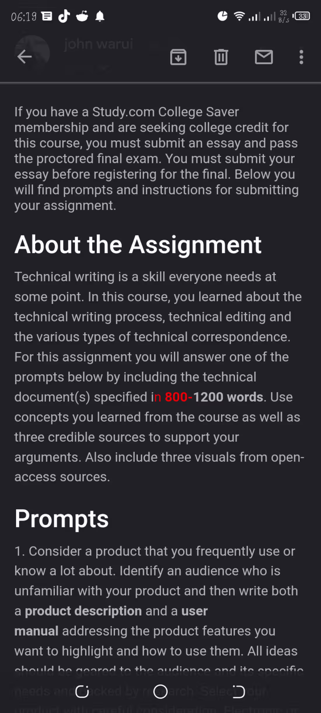 Cover image for Technical writing Assignment