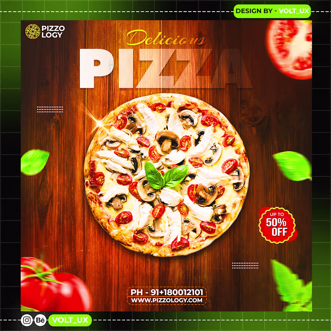 Cover image for Food Advertising Poster Design "Practice Work" on Behance