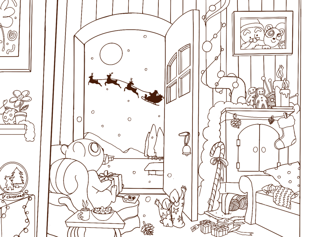 Cover image for Christmas Colouring Book