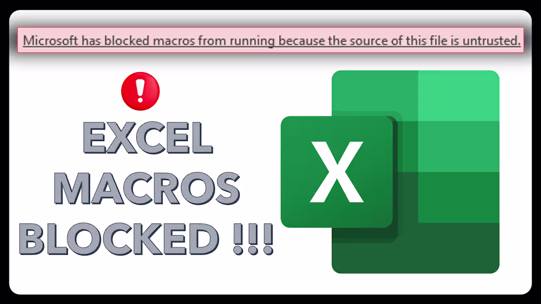 Cover image for Resolve Excel Macros Error