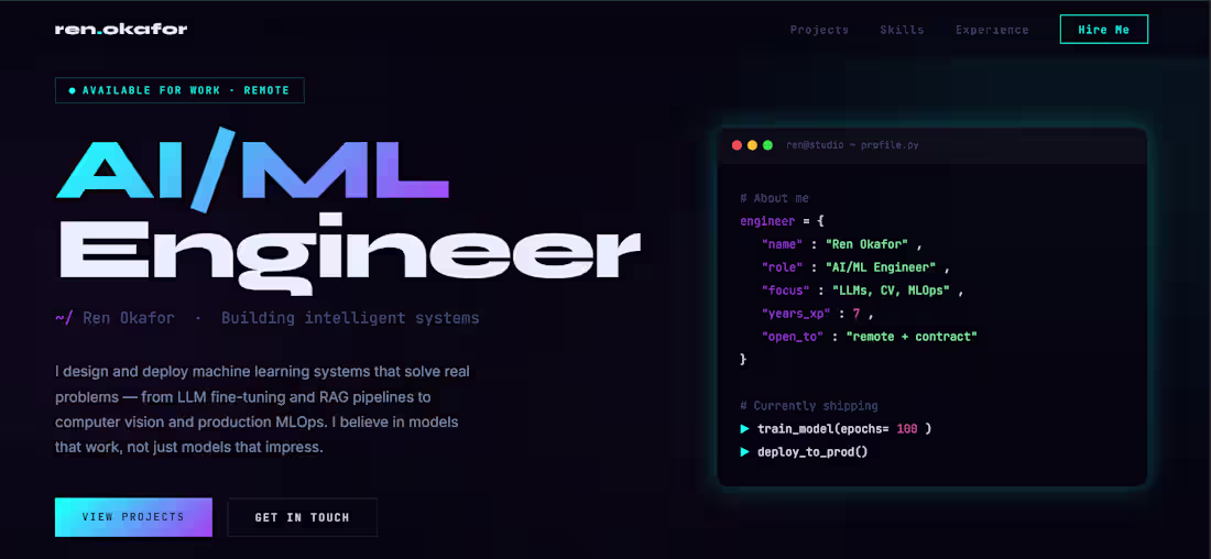 Cover image for Designed and built a terminal-inspired