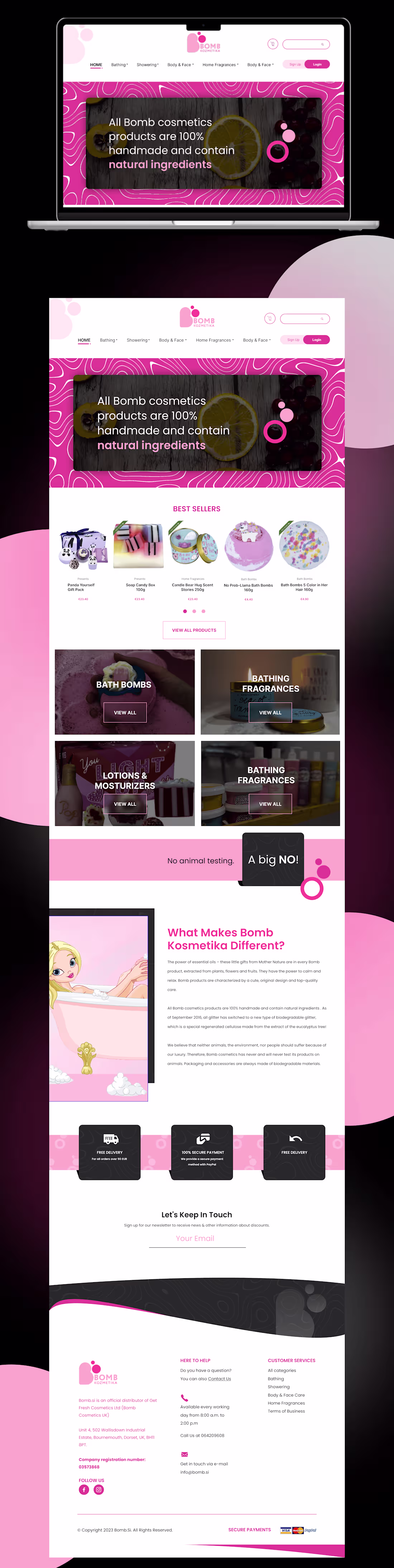Cover image for BOMB Kosmetika Ecommerce Website