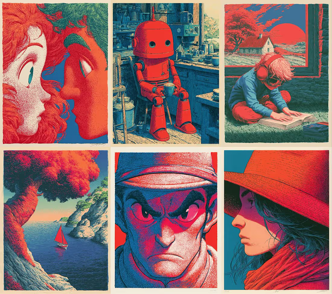 Cover image for Midjourney 8.1 Style Reference

Retro risograph