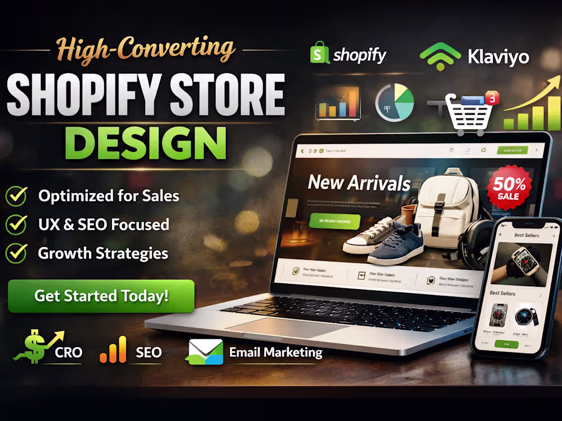 Cover image for High-Converting Shopify Store Design for Sales & Growth