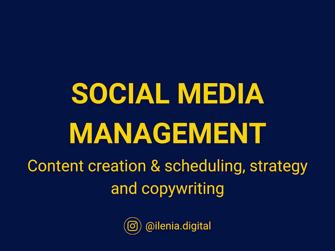 Cover image for Social Media Management