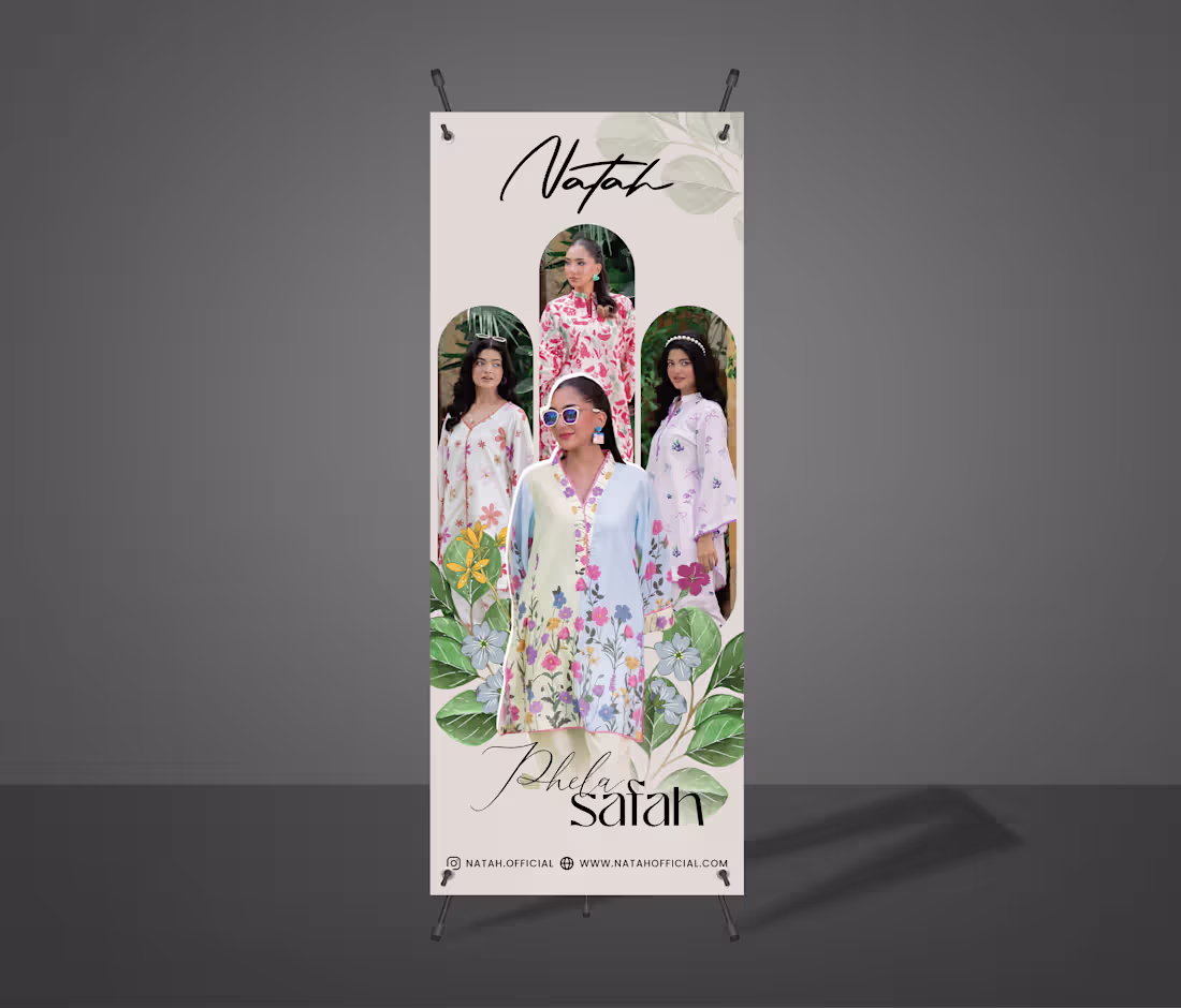 Cover image for Standee designed for a clothing