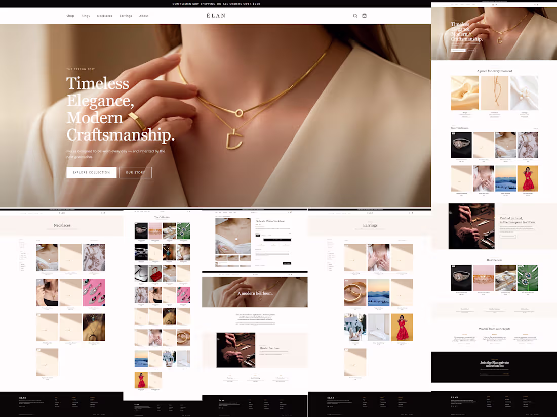 Cover image for Luxury Shopify Jewelry Storefront Design