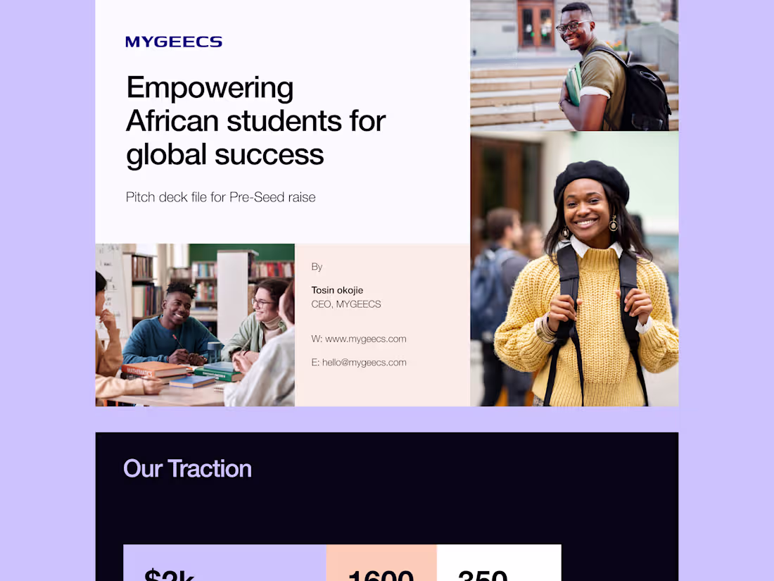 Cover image for MYGEEC Pitchdeck Design