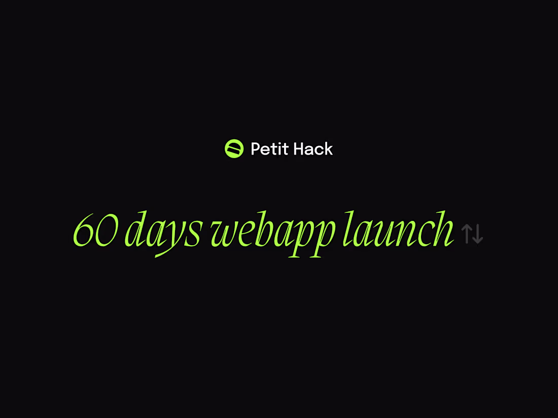 Cover image for 60 days Webapp Launch