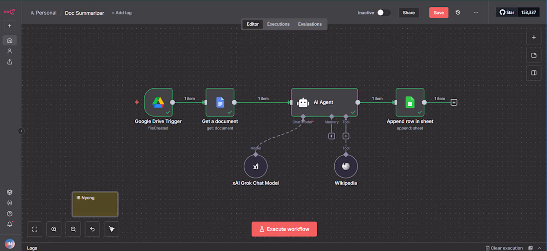 Cover image for This workflow automates the process of summarizing documents...
