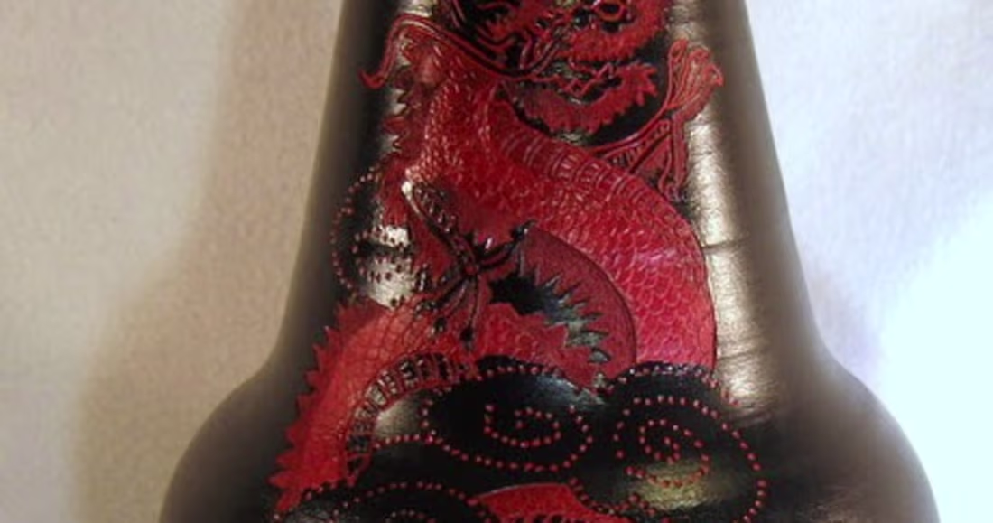 Cover image for Handmade Custom Artistic Dragon Cremation Urn by Ceramic Artist…