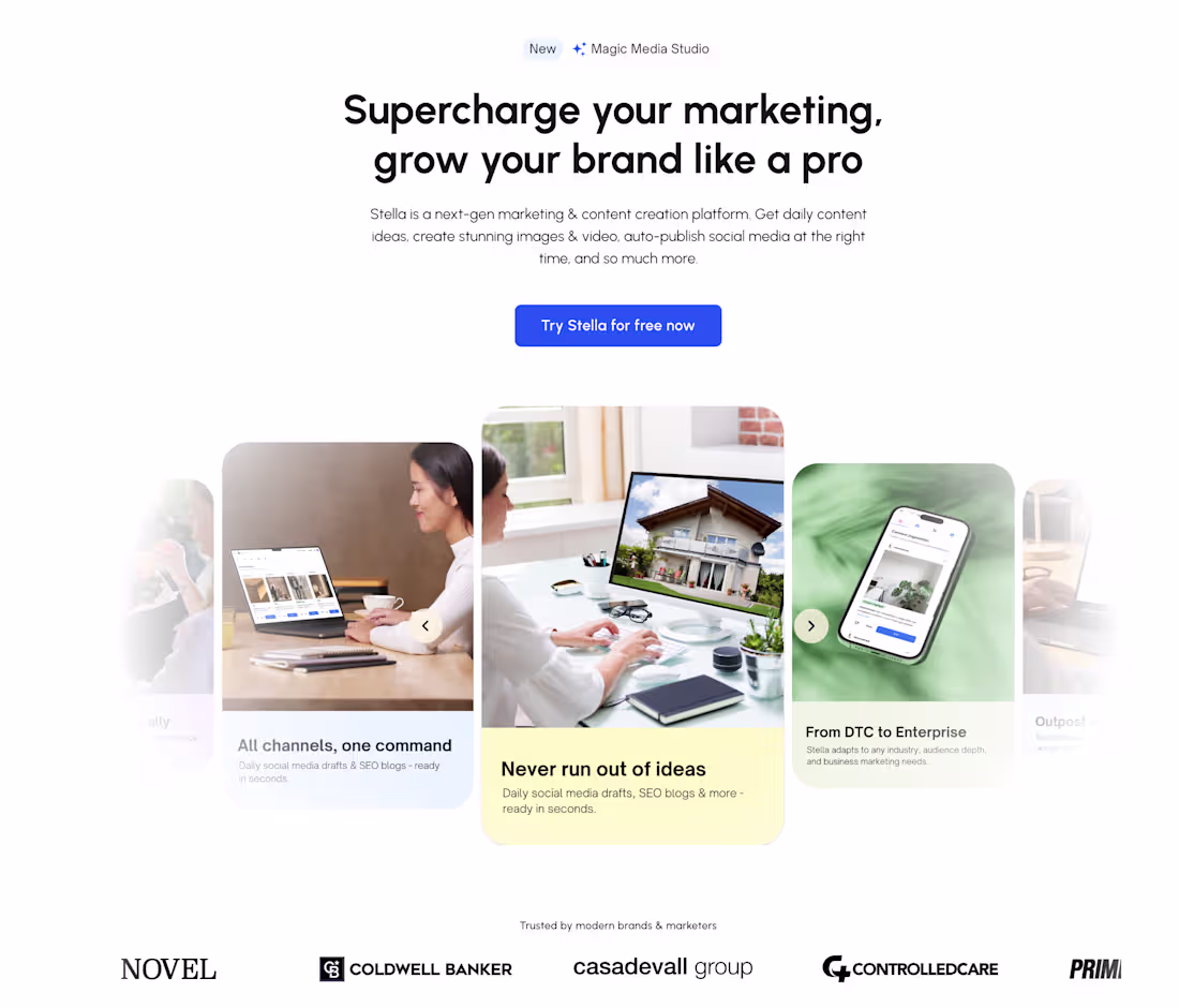 Cover image for MyStellaAI - marketing automation and content scheduling solutio