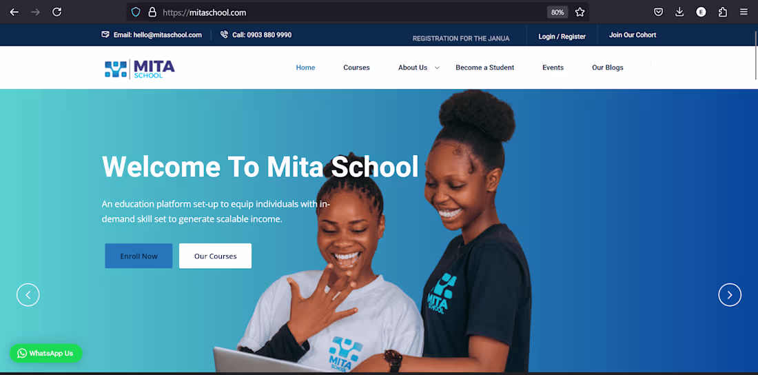 Cover image for Mita School Website