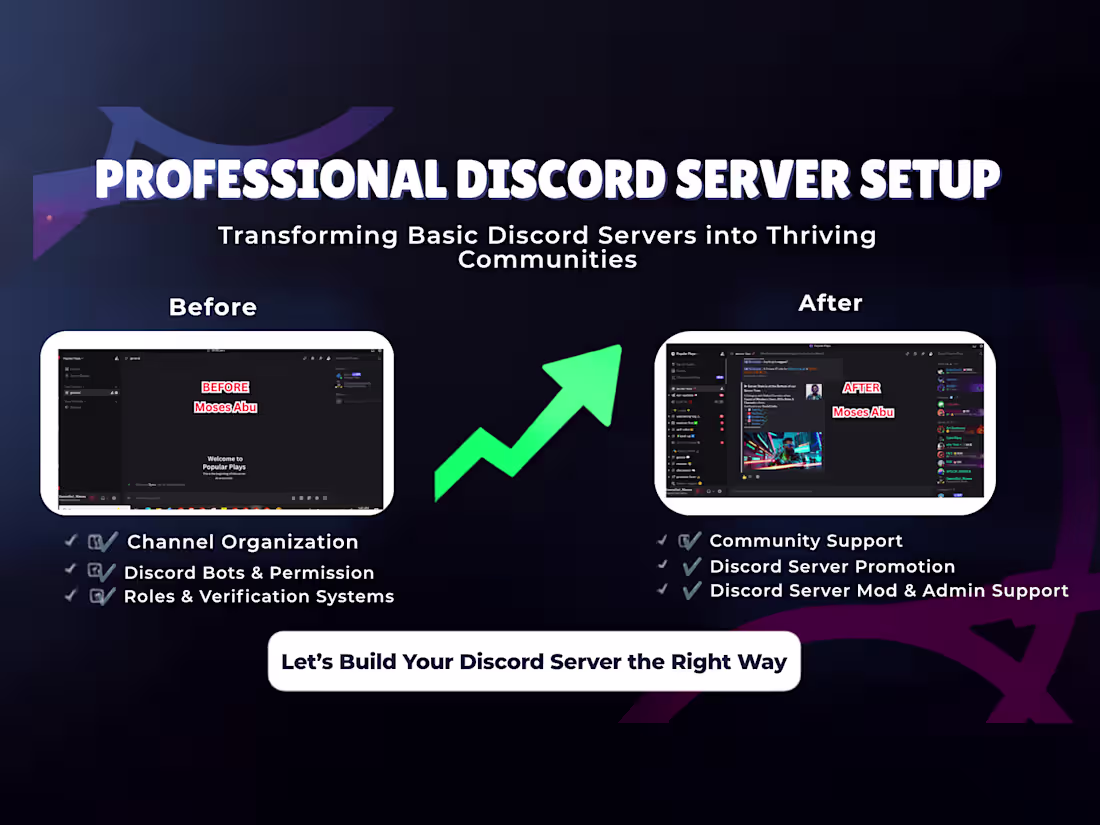 Cover image for Professional Discord Server Setup &