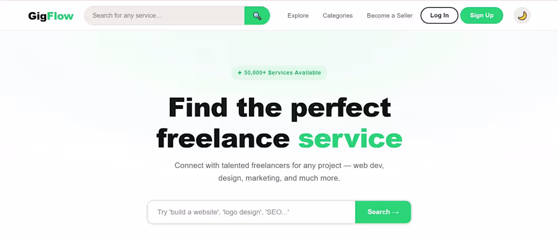 Cover image for GigFlow is a freelance marketplace