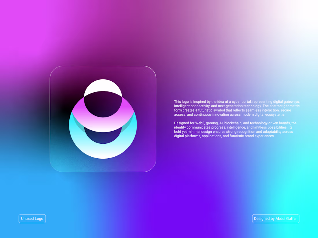 Cover image for Futuristic Cyber Portal Logo for Web3, AI & Gaming Brands