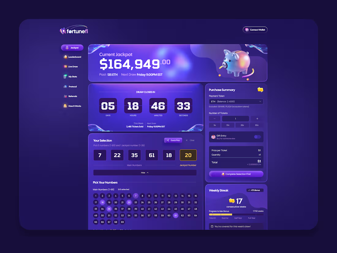 Cover image for A Web3 jackpot dashboard concept