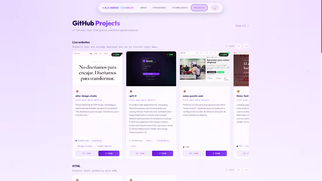 Cover image for Modern developer portfolio built with