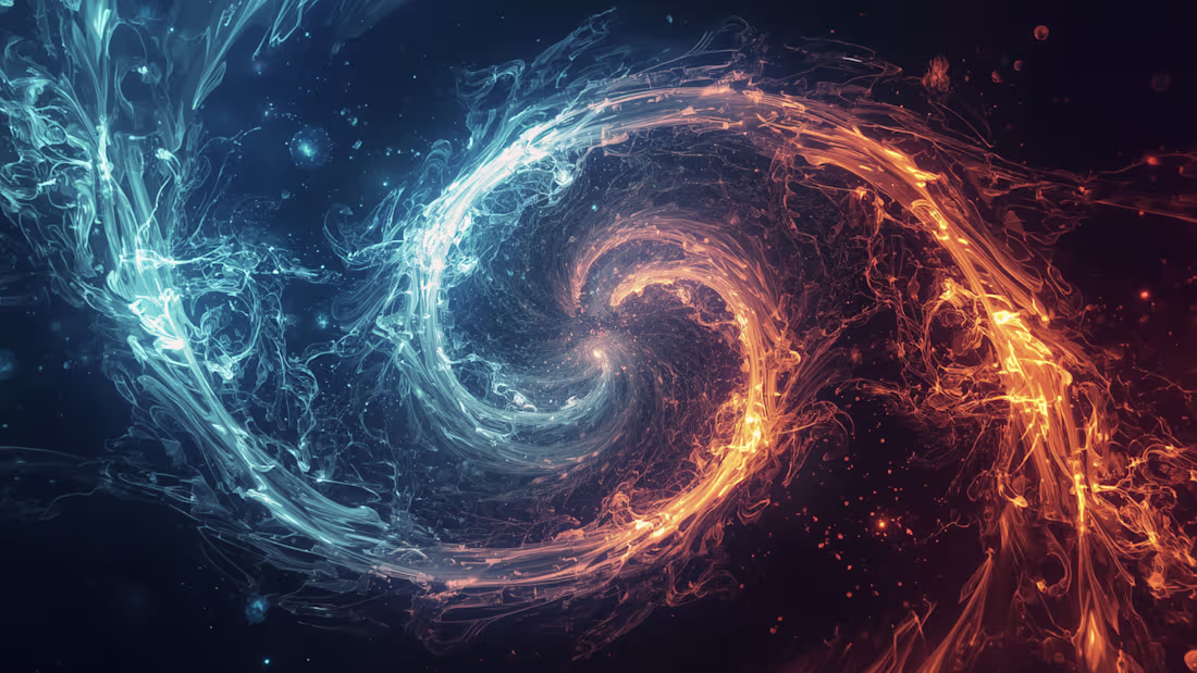 Cover image for Flowing, fluid-like light trails that