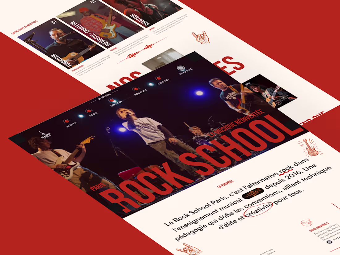 Cover image for Rock School Paris - Making branding a lever for growth