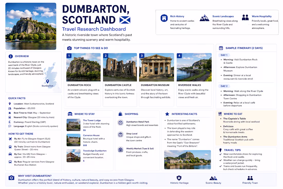 Cover image for Dumbarton Travel Research Dashboard