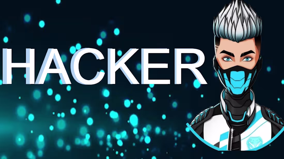 Cover image for Gaming thumbnail with futuristic hacker