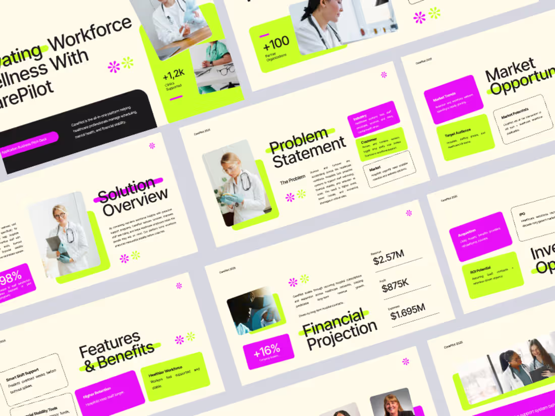 Cover image for Healthcare Startup Pitch Deck

Overview
Startup pitch