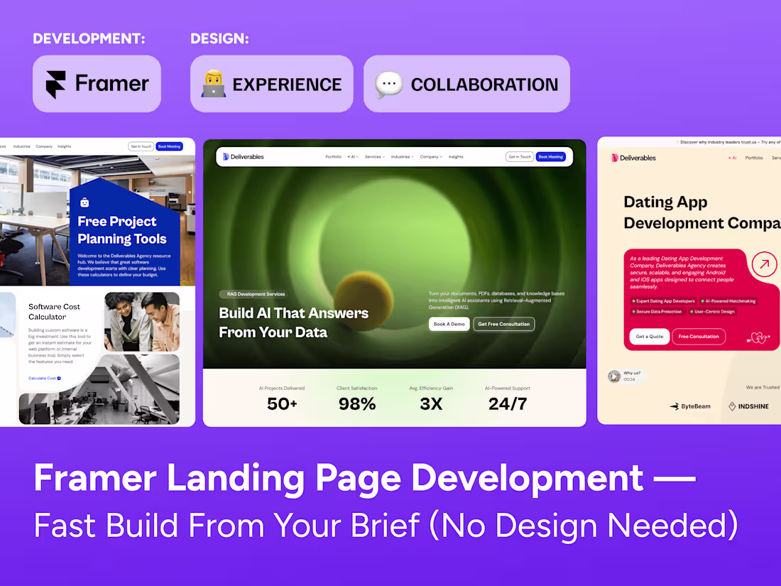 Cover image for Framer Landing Page Development - Fast Build from Your Brief 
