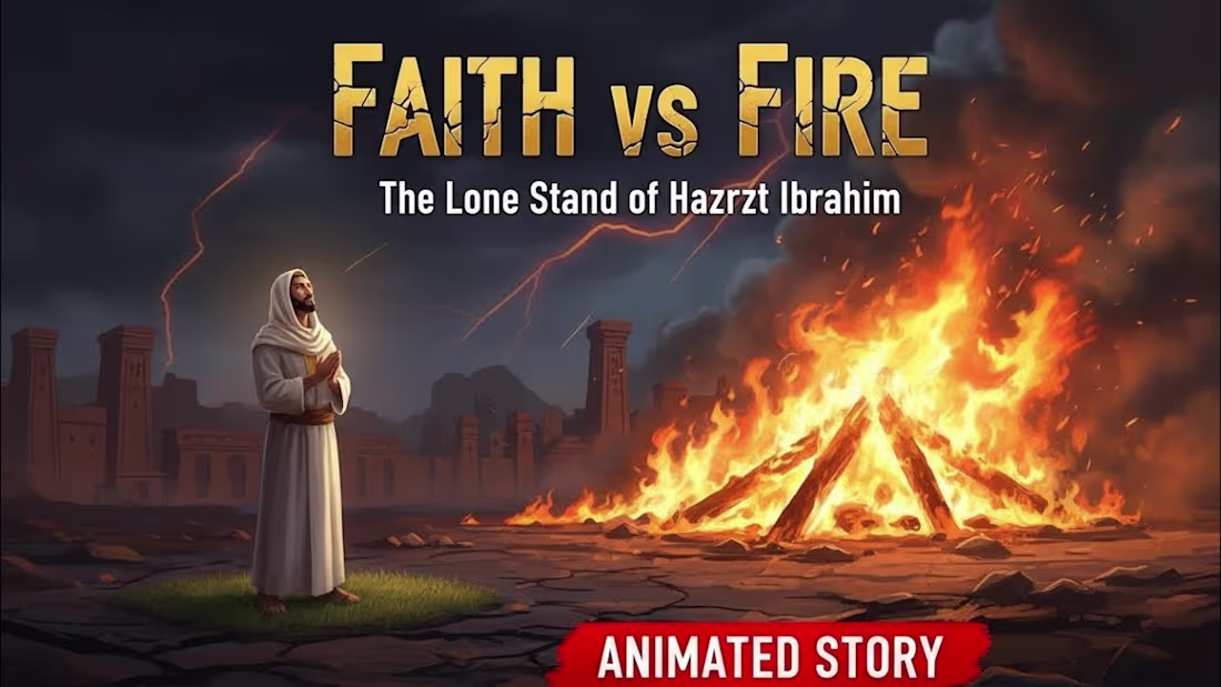 Cover image for “Faith vs Fire:🔥The Lone Stand of Hazrat Ibrahim”|Animated Story |