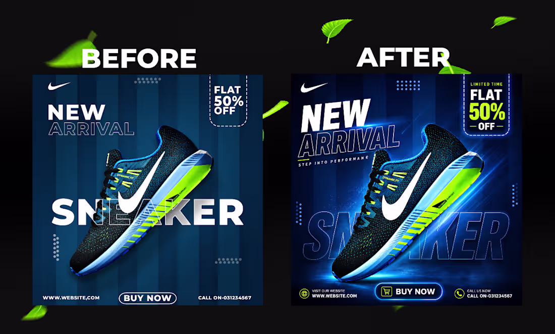 Cover image for Premium Sneaker Advertisement Design |