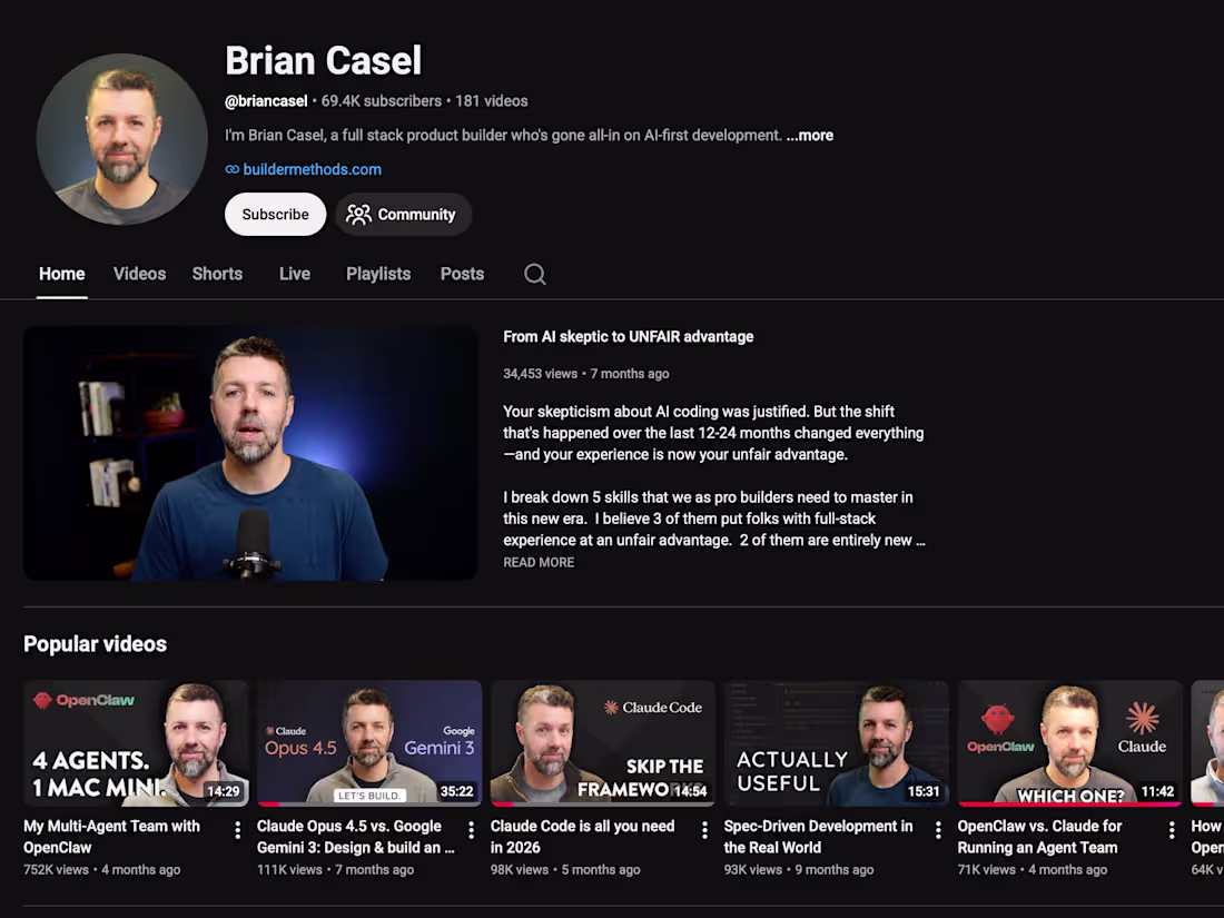 Cover image for YouTube Video Editing — Brian Casel