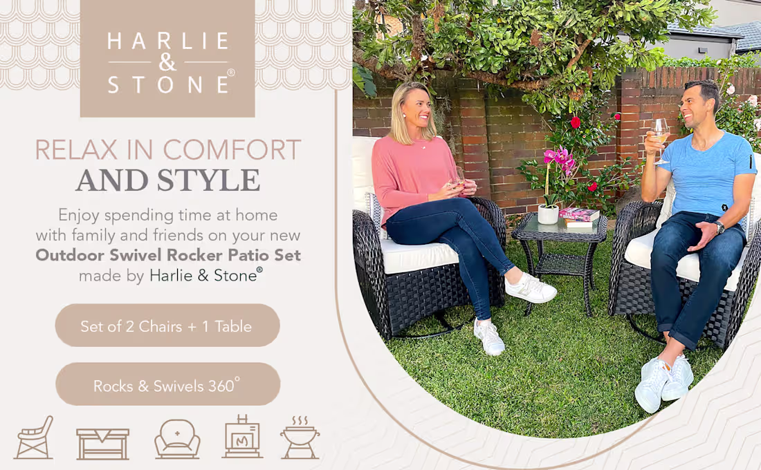 Cover image for A+ Content Design for Harlie & Stone – Outdoor Patio Furniture