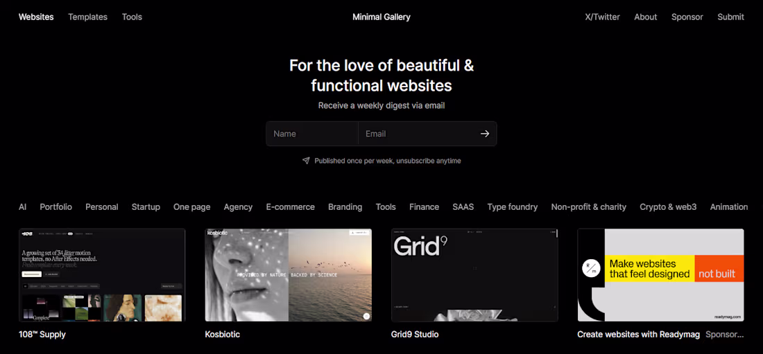 Cover image for Title:
Minimal Creative Website

Tech Stack:
Framer, Webflow,