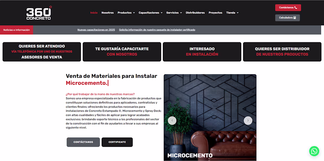 Cover image for Corporate website Concreto 360