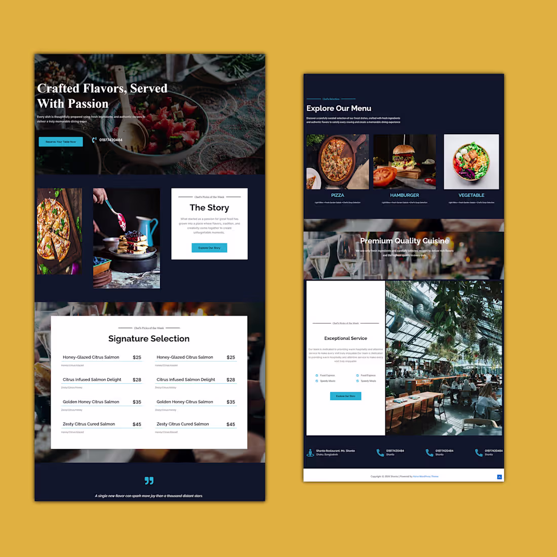 Cover image for Modern WordPress Restaurant Landing Page