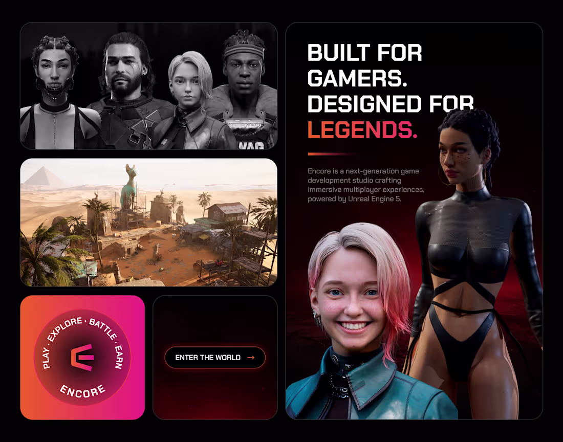 Cover image for Designed a modern gaming website