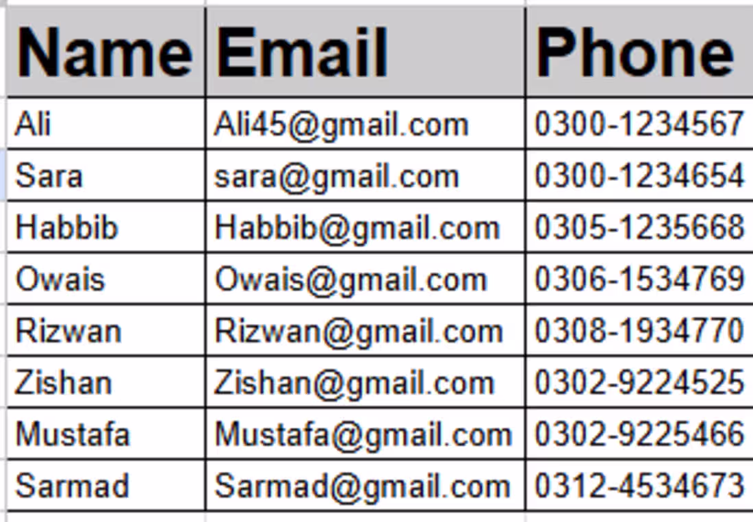 Cover image for Sample Contact Data Entry: Organized