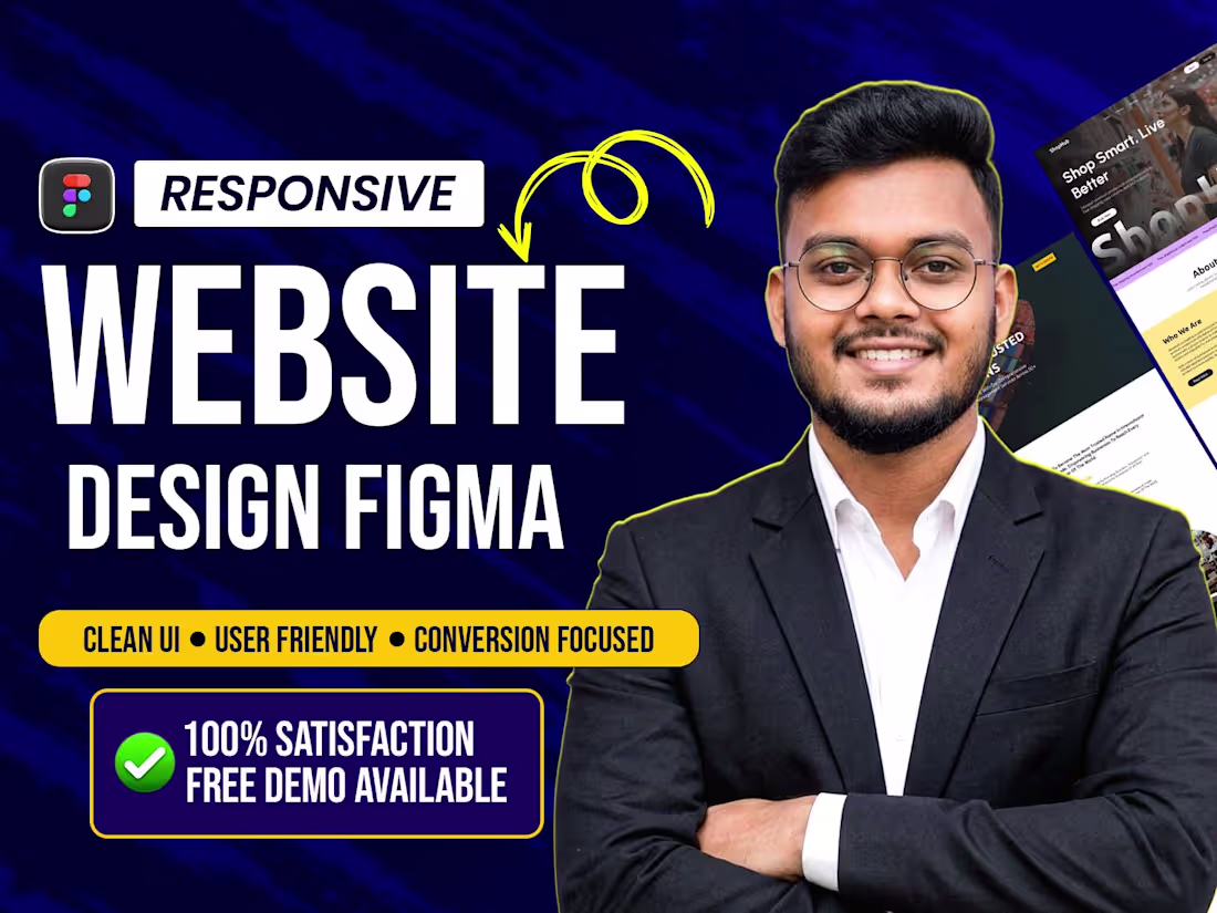 Cover image for I will design modern website homepage UI in Figma