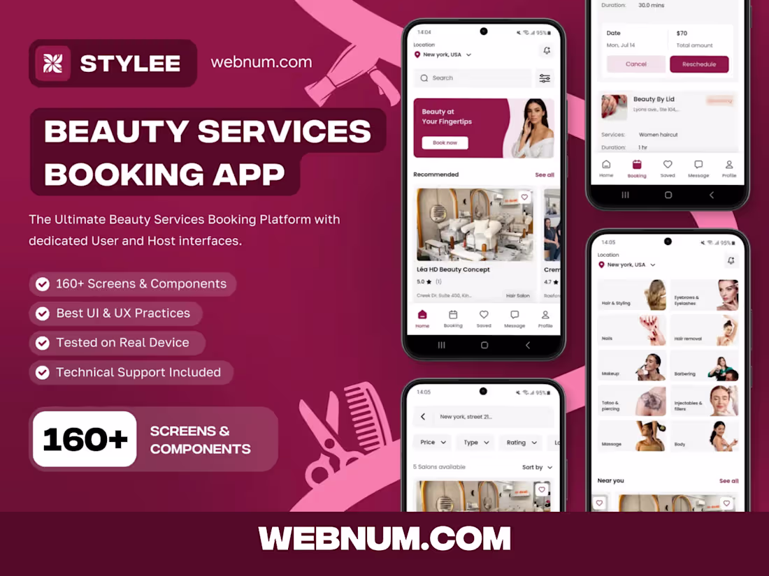 Cover image for Stylee - Beauty Services Booking App 👩‍🦰 Launch a beauty s...